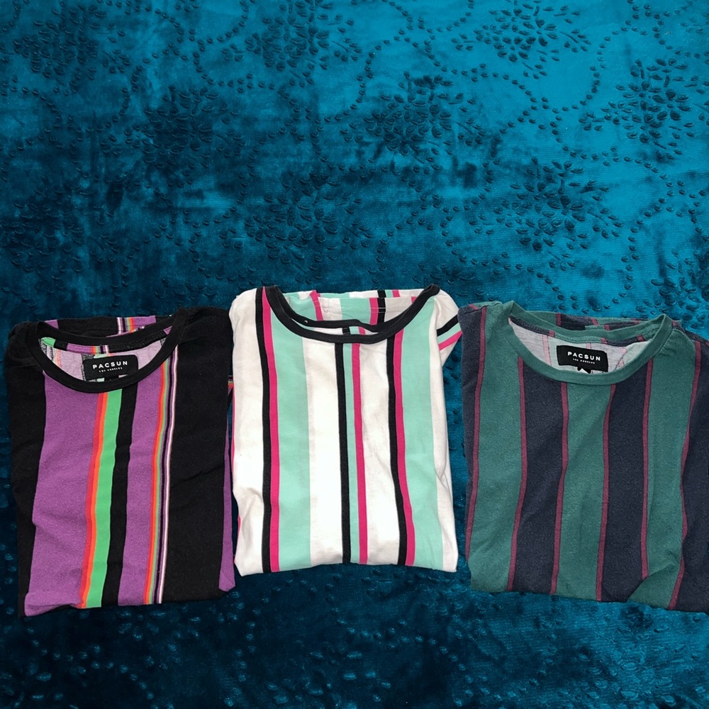 3 Vertical Stripes Shirt PacSun Bundle